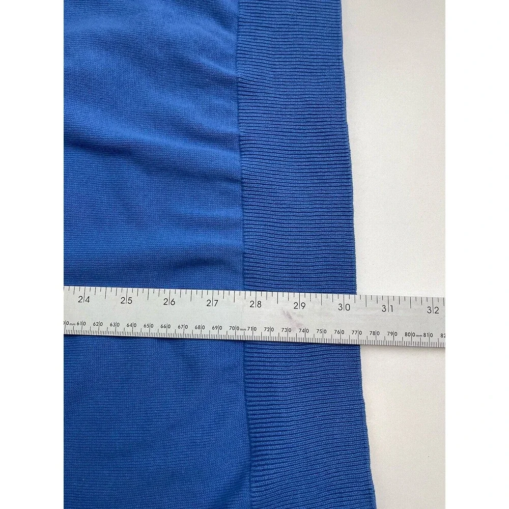 Alan Flusser Sweater Vest Men's 2XL Blue Pull Over V-Neck Knit Golf